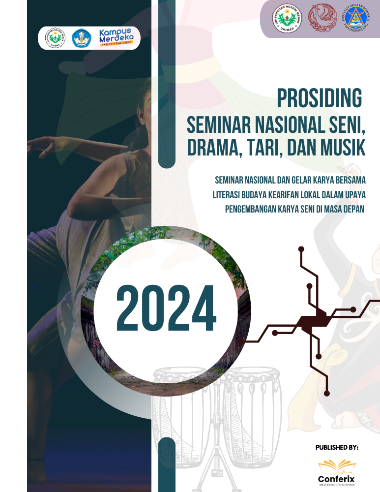                     View Vol. 1 No. 1 (2024):  PROSIDING SEMINAR NASIONAL SENI, DRAMA, TARI, DAN MUSIK
                